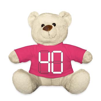 NUMÉRO 40 Quarante Cadeaux d’anniversaire numériques - Nounours - rose - Devant