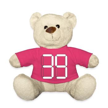NUMBER 39 Thirty-Nine Gift Digital - Teddy Bear - pink - Front