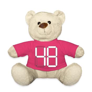NUMBER 48 Forty-Eight Gift Digital - Teddy Bear - pink - Front