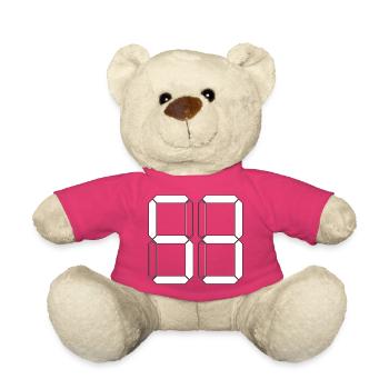 NUMBER 53 Fifty-Three Gift Digital - Teddy Bear - pink - Front