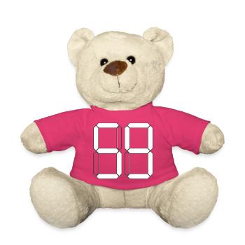 NUMBER 59 Fifty-Nine Gift Digital - Teddy Bear - pink - Front