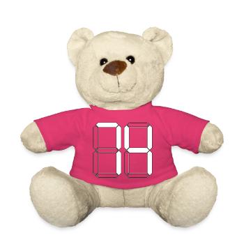 NUMMER 74 Vierundsiebzig Geschenk Digital - Teddy - Pink - Vorne