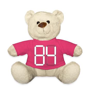 NUMBER 84 Eighty-Four Gift Digital - Teddy Bear - pink - Front