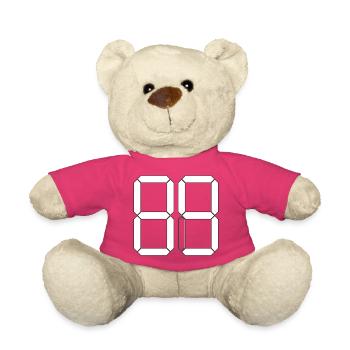 NUMMER 89 Neunundachtzig Geschenk Digital - Teddy - Pink - Vorne