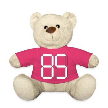 NUMMER 85 Fünfundachtzig Geschenk Digital - Teddy - Pink - Vorne