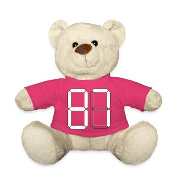 NUMMER 87 Siebenundachtzig Geschenk Digital - Teddy - Pink - Vorne