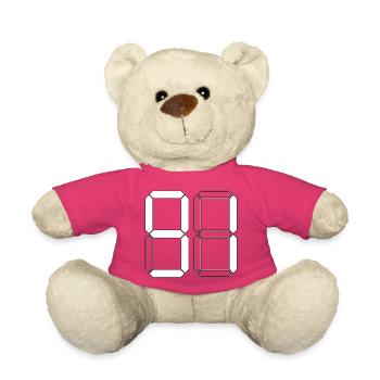 NUMMER 91 Einundneunzig Geschenk Digital - Teddy - Pink - Vorne
