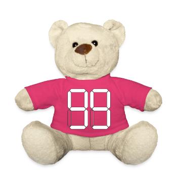 NUMMER 99 Neunundneunzig Geschenk Digital - Teddy - Pink - Vorne