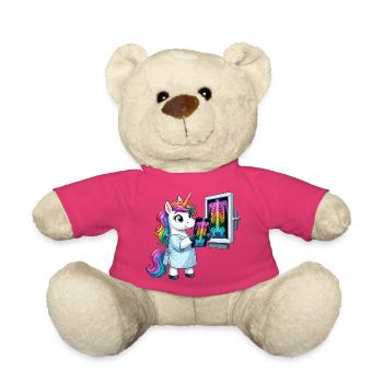 Regenbogen-Arztunicorn Diagnostik - Teddy - Pink - Vorne