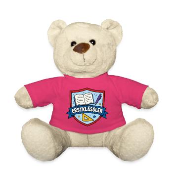 Erstklässler Lernheld Schild - Teddy - Pink - Vorne