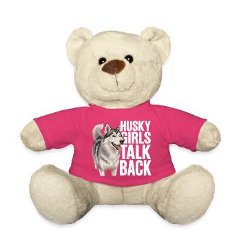 Husky-Mädchen antworten lustiger Husky-Hund - Teddy - Pink - Vorne