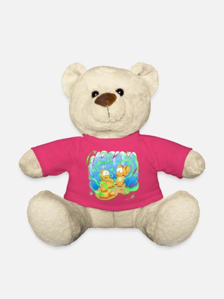 Neon Orb Friends - Teddy Bear - pink
