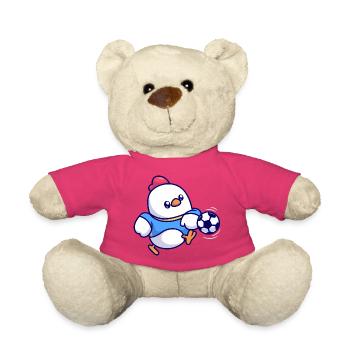Chick Soccer Kick - Teddy Bear - pink - Front