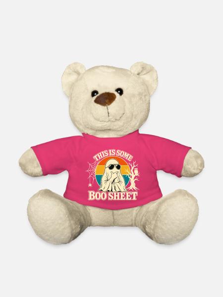 Das ist wirklich ein lustiges Retro-Geister-Halloween auf einem Boo Sheet. - Teddy - Pink