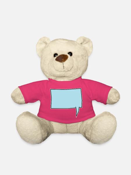 Eckige Sprechblase in Turkis - Teddy - Pink