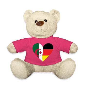 Algérie Allemagne Cœur - Nounours - rose - Devant