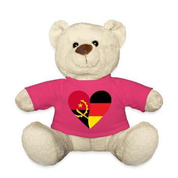 Angola Germany Heart - Teddy Bear - pink - Front