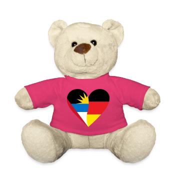 Antigua and Barbuda Germany Heart - Teddy Bear - pink - Front
