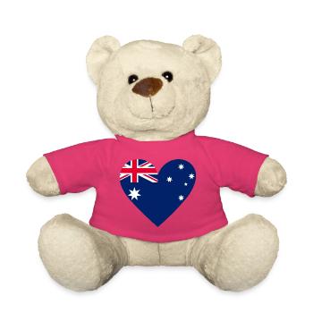Australia Heart - Teddy - Pink - Vorne