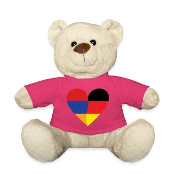 Armenia Germany Heart - Teddy Bear - pink - Front