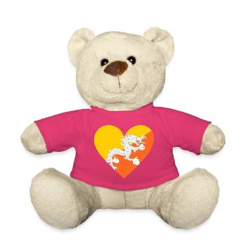 Bhutan Heart - Teddy Bear - pink - Front