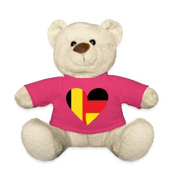 Belgium Germany Heart - Teddy - Pink - Vorne