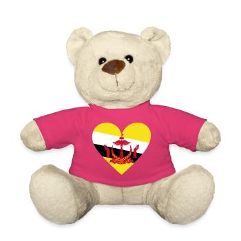 Brunei Heart - Teddy Bear - pink - Front