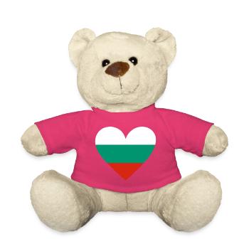 Bulgaria Heart - Teddy Bear - pink - Front