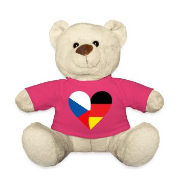 République tchèque Allemagne Cœur - Nounours - rose - Devant