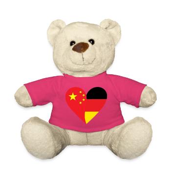 China Germany Heart - Teddy - Pink - Vorne