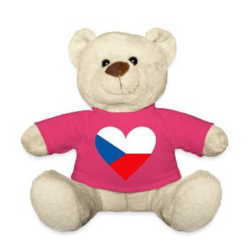Czech Republic Heart - Teddy Bear - pink - Front