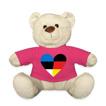 Estonia Germany Heart - Teddy - Pink - Vorne
