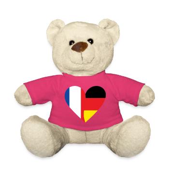 France Allemagne Cœur - Nounours - rose - Devant