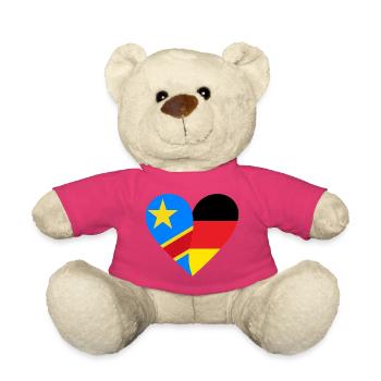 République démocratique du Congo Allemagne Cœur - Nounours - rose - Devant
