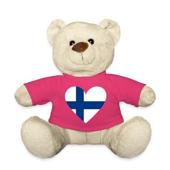 Finlande Cœur - Nounours - rose - Devant