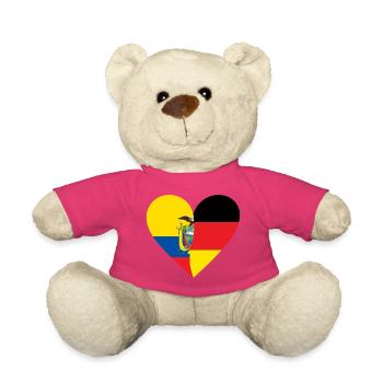 Ecuador Germany Heart - Teddy - Pink - Vorne