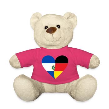 El Salvador Allemagne Coeur - Nounours - rose - Devant