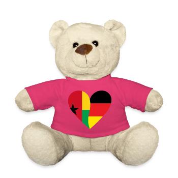 Guinea-Bissau Germany Heart - Teddy - Pink - Vorne