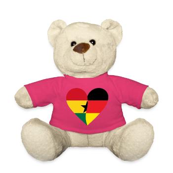 Ghana Allemagne Cœur - Nounours - rose - Devant