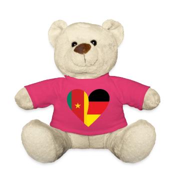 Cameroon Germany Heart - Teddy - Pink - Vorne