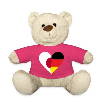 Japan Germany Heart - Teddy - Pink - Vorne