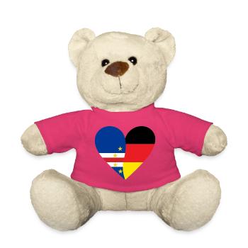 Cape Verde Germany Heart - Teddy - Pink - Vorne