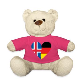 Islande Allemagne Cœur - Nounours - rose - Devant