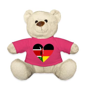 Kenya Allemagne Cœur - Nounours - rose - Devant