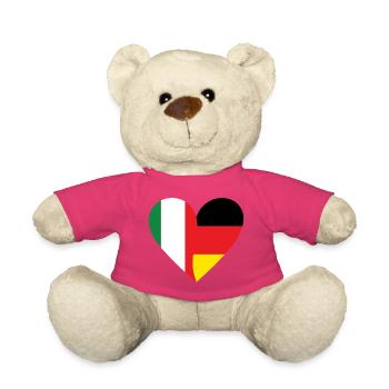 Italie Allemagne Cœur - Nounours - rose - Devant