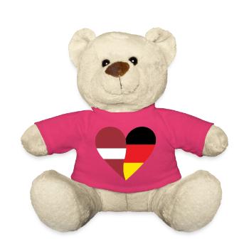 Lettonie Allemagne Cœur - Nounours - rose - Devant