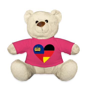 Liechtenstein Germany Heart - Teddy Bear - pink - Front