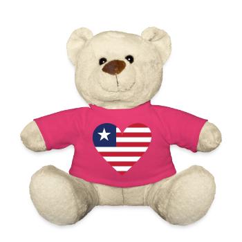 Cœur du Libéria - Nounours - rose - Devant