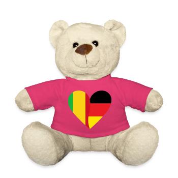 Mali Allemagne Cœur - Nounours - rose - Devant