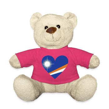 Marshall Islands Heart - Teddy Bear - pink - Front